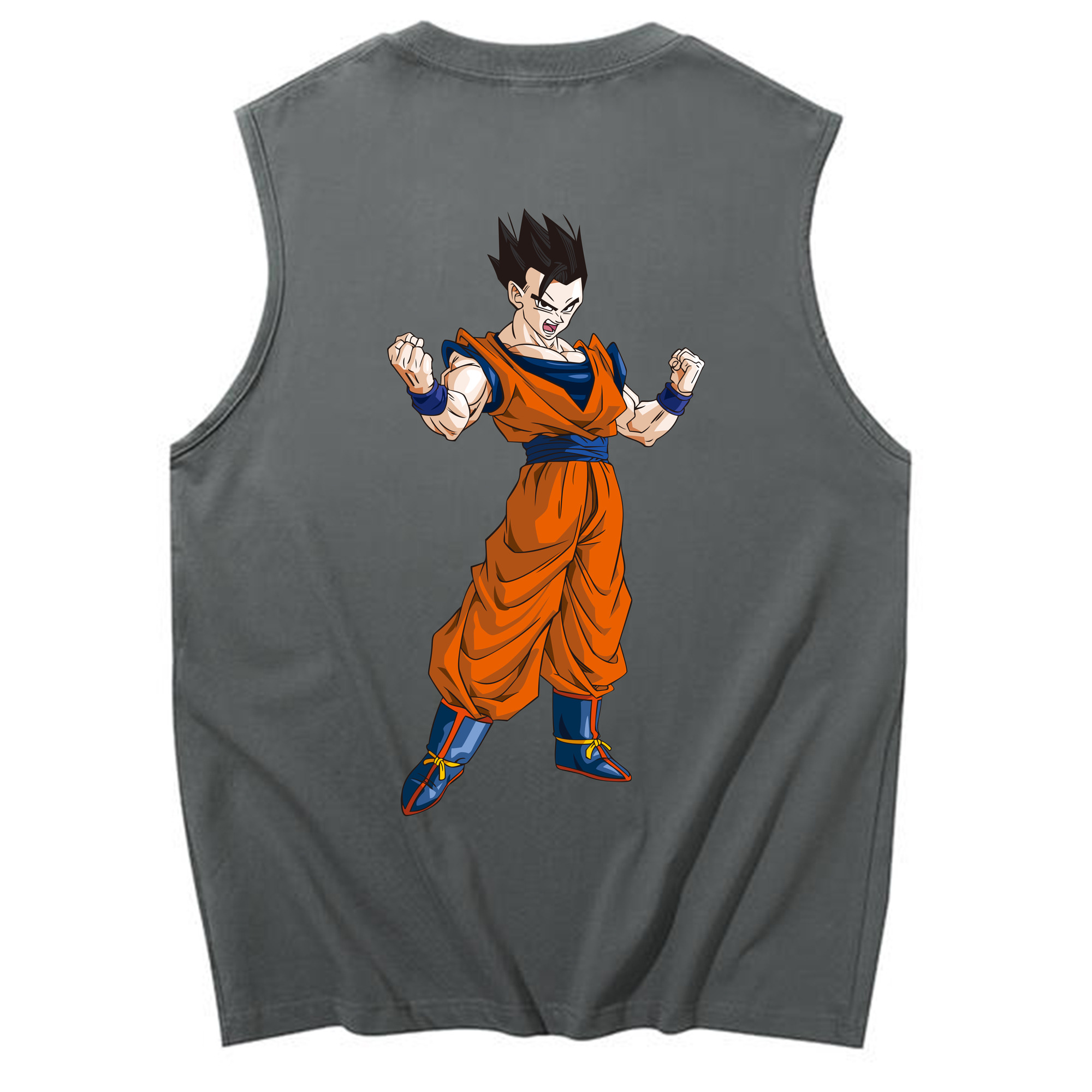 （画像用） ドラゴンボール 孫 悟飯（そんごはん）DRAGON BALL Son Gohan コットン100％タンクトップ（背面プリント）